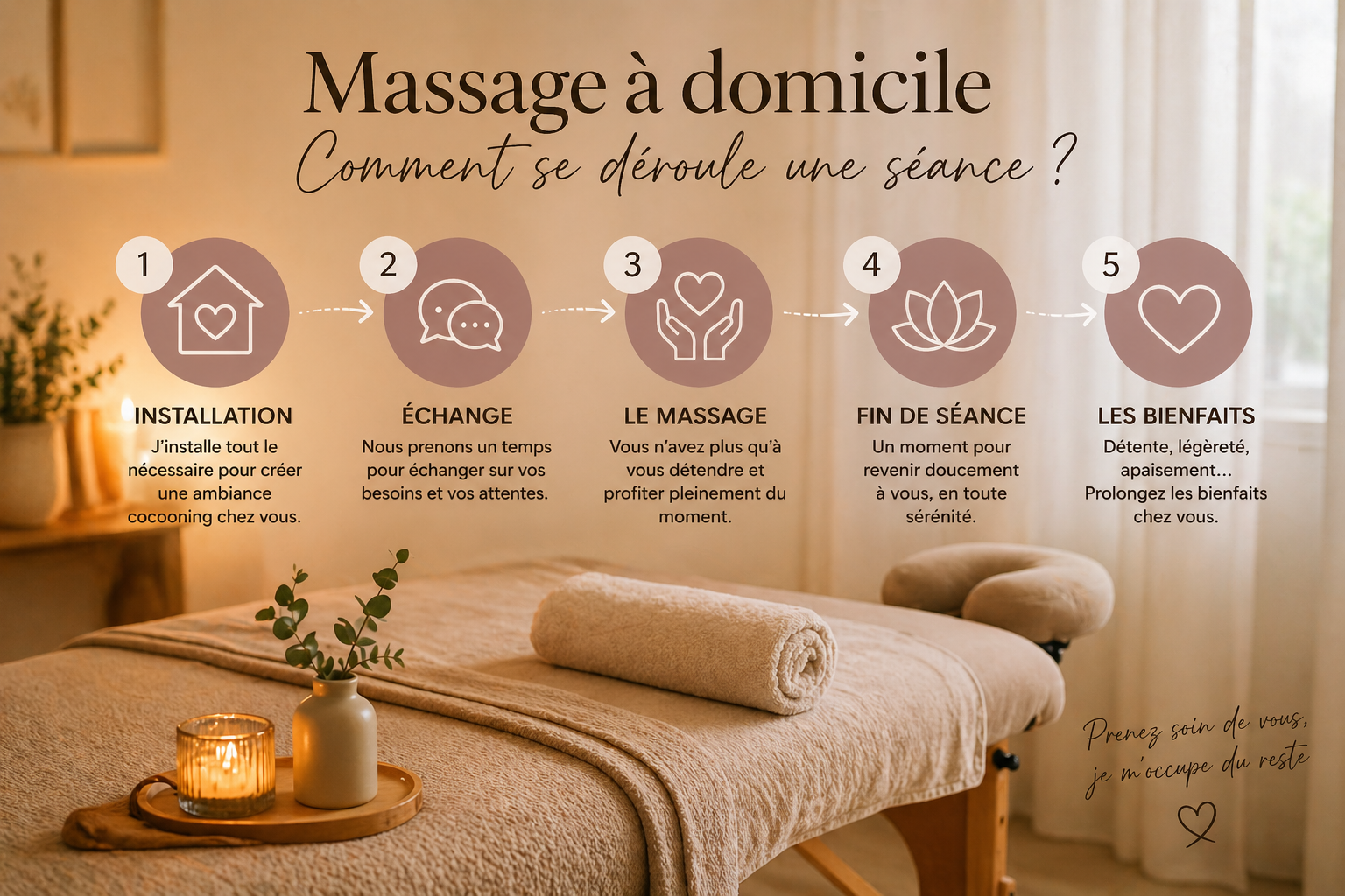 Massage à domicile : comment se déroule une séance ?